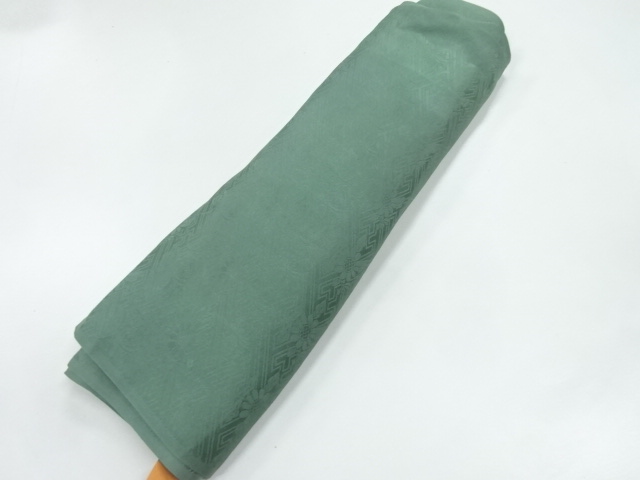 アンティーク　紗綾形に花模様織出し着物洗い張り